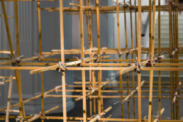 Tally Sticks, by artist Santiago Montoya. Exhibited in London.