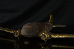 Chocolate Plane Gold, by contemporary Colombian artist Santiago Montoya.